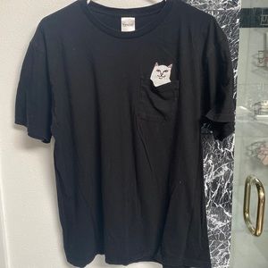 Mens cat pocket tshirt